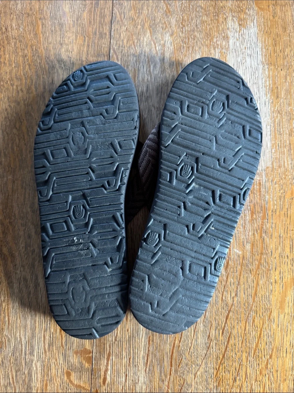 Teva Black and Brown Strap Women's Flip Flop Sandals